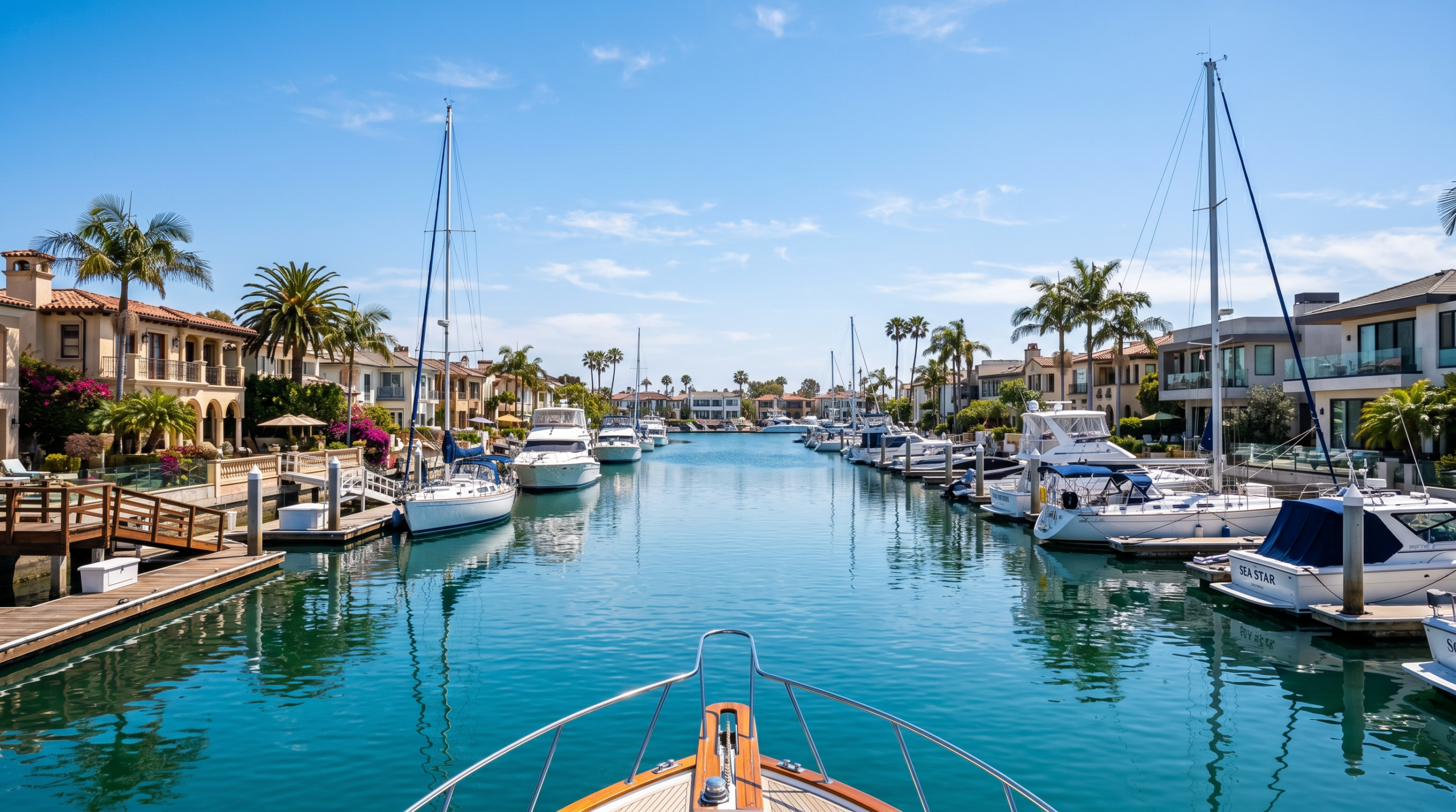 Huntington Harbour homes waterfront with private docks