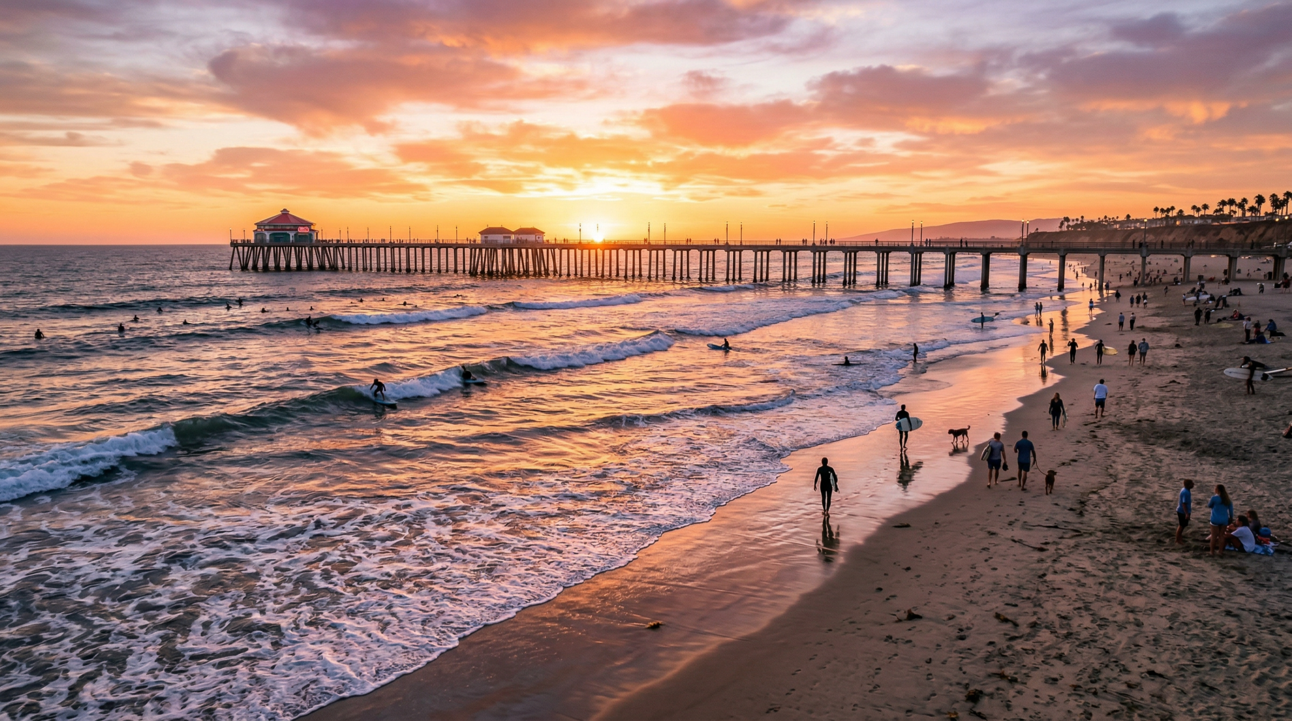 Huntington Beach Airbnb vacation rental coastal home near the pier and Pacific Ocean