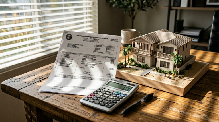 Huntington Beach property taxes calculation worksheet for buyers